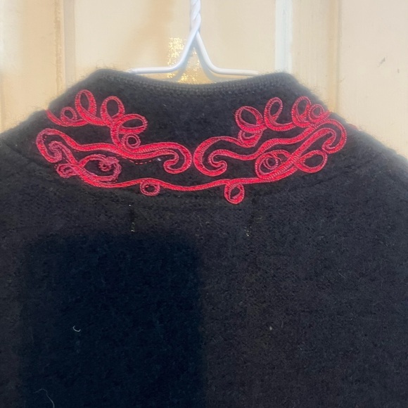 Coldwater Creek 100% Wool Embroidery Duster Medium - Picture 4 of 6